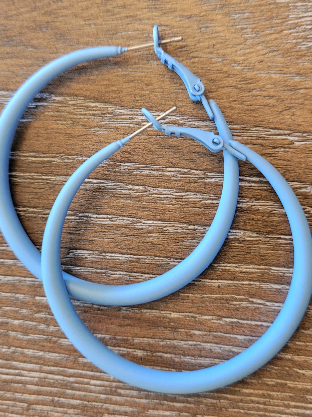 Light Blue Hoop Earrings